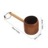ABOOFAN Bamboo Bath Water Scoop with Hanging Rope, Natural Bamboo Shower Ladle for Hair Rinsing and Bathing, Lightweight Bathroom Dipper Cup for Home Sauna and Shower Use view 2