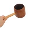 ABOOFAN Bamboo Bath Water Scoop with Hanging Rope, Natural Bamboo Shower Ladle for Hair Rinsing and Bathing, Lightweight Bathroom Dipper Cup for Home Sauna and Shower Use view 3