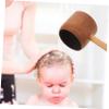 ABOOFAN Bamboo Bath Water Scoop with Hanging Rope, Natural Bamboo Shower Ladle for Hair Rinsing and Bathing, Lightweight Bathroom Dipper Cup for Home Sauna and Shower Use view 4