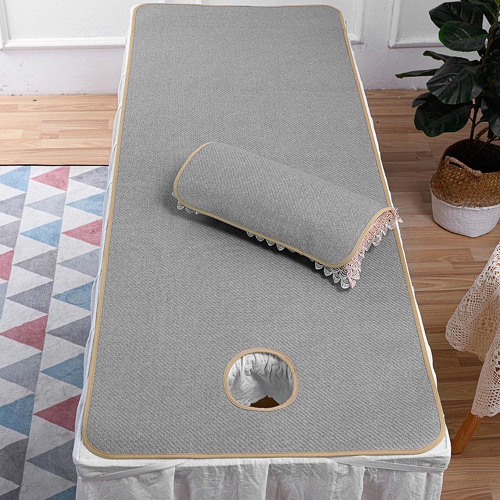 GAENZA Beauty Salon Bed Mattress Lash Bed Topper Massage Table Mattress with Breath Hole Spa Bed Accessories Memory Foam Mattress Pad Cushion Cover Square/Round/Trapezoidal Head,C,60 * 190cm