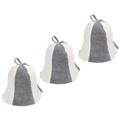FJIXUO Sauna Hat 3 Pcs Felt Sauna Hats Thick Sauna Hats Protective Sauna Hats Comfortable Sauna Caps Sauna Hat