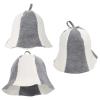 FJIXUO Sauna Hat 3 Pcs Felt Sauna Hats Thick Sauna Hats Protective Sauna Hats Comfortable Sauna Caps Sauna Hat view 3