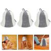 FJIXUO Sauna Hat 3 Pcs Felt Sauna Hats Thick Sauna Hats Protective Sauna Hats Comfortable Sauna Caps Sauna Hat view 4