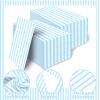 100 Pcs Blue and White Striped Paper Napkins - Disposable Blue Striped Dinner Napkins for Bathroom Wedding Birthday Baby Shower Picnic Party Supplies view 3