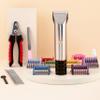 BarberBoss Professional Dog Grooming Kit, Dog Clippers, Cordless Low Noise Clippers for Thick Fur, Ceramic Blades, 8 Guide Combs, Rechargeable with USB Charging, LED Display view 3
