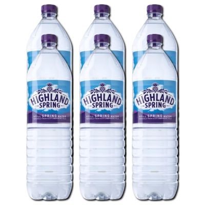 HS Still Spring Water from Scotland's Ochil Hills Refreshing and Hydrating Water 2L Bottle Recyclable (Pack of 6)