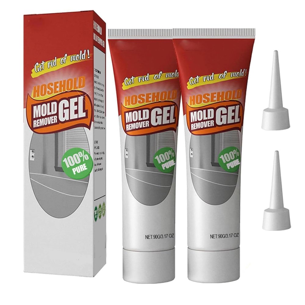 2PCS Magic Mold Remover Gel, Mould and Mildew Cleaner for Quick Mould Remover Gel for Wall Tiles, Mould Magic Gel for Kitchen Bathroom Tile Stains Sink