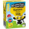 Viva Banana Flavoured Milk Drink - 27 x 200ml Cartons - No Added Sugar - Rich in Calcium & Vitamin D - Long Life UHT - School Approved view 1