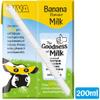 Viva Banana Flavoured Milk Drink - 27 x 200ml Cartons - No Added Sugar - Rich in Calcium & Vitamin D - Long Life UHT - School Approved view 2
