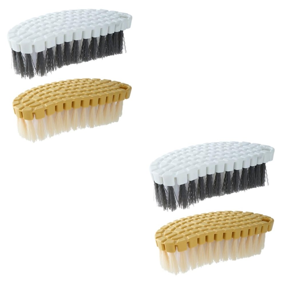 GLEAVI 4pcs Soft Bristle Cleaning Brush Laundry Scrub Brush for Clothes Multi-function Cleaning Handheld Scrubbing Portable for Household Use