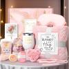 -Care Gift Basket - Luxury Pamper Hamper for Women | Flannel Blanket & Spa Relaxing Set | Relaxation Gift Box for Mum, Sister, Friend | Thoughtful Wellness Package for Birthday, Mother's Day, an view 3