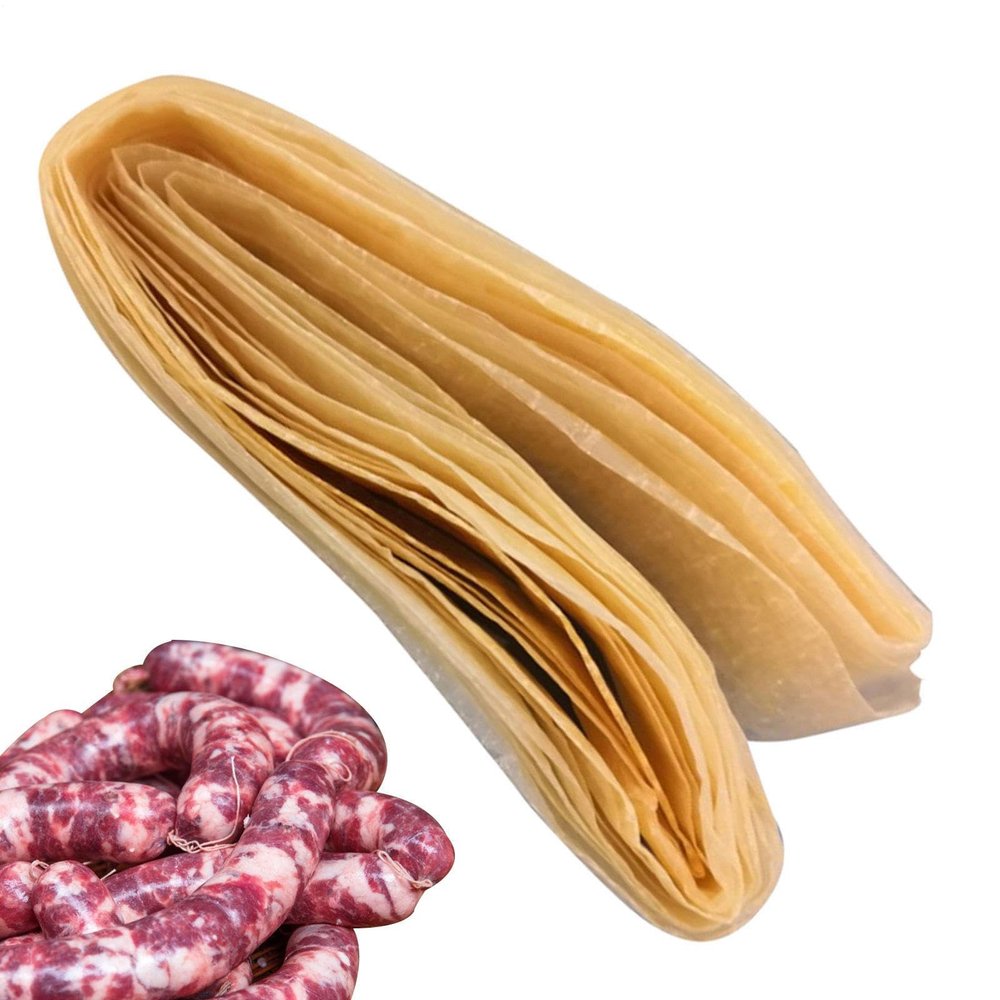 Curing Wraps Stuffing Cylinder Roll, Seasoned Meat Cover, Skinless Food Layer | Flexible Mold- Storage Sleeve, Large Diameter Air-Dried Structure Homemade Boudin, Chorizo, Bratwurst, Saveloy Pro