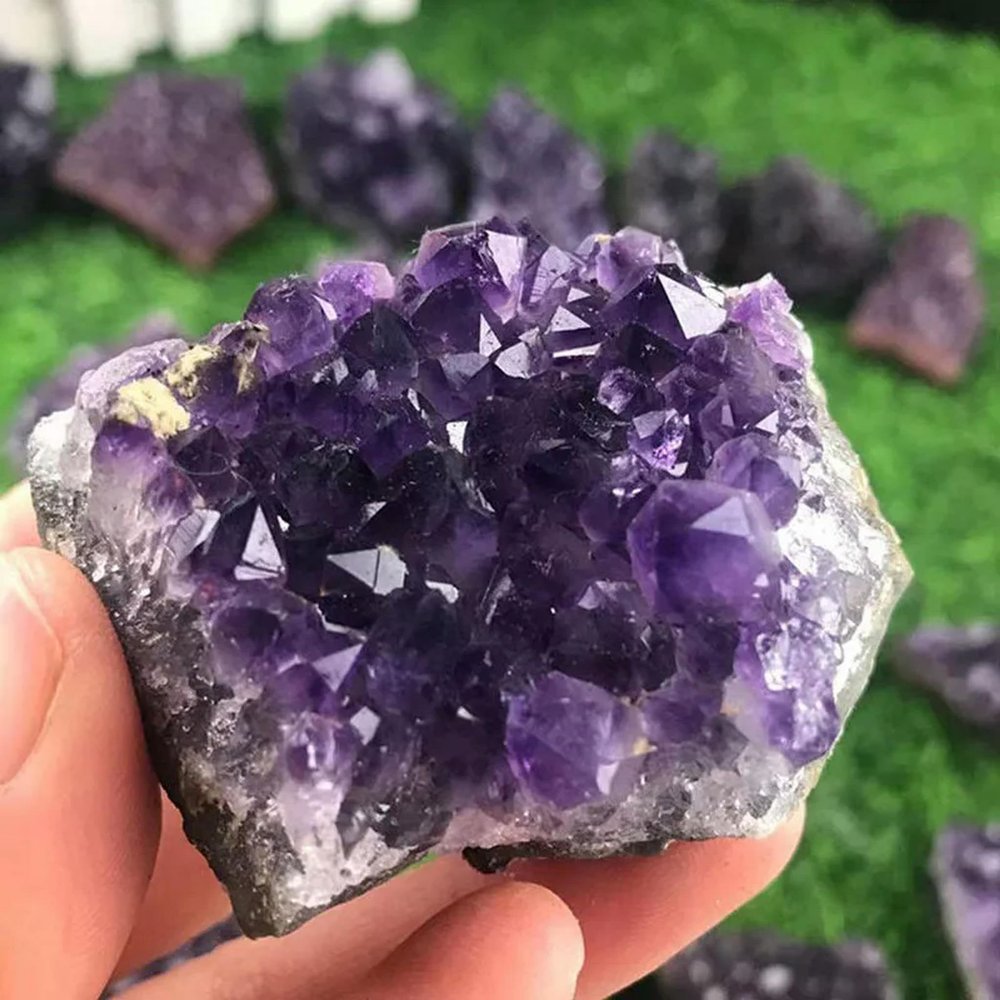 10pcs Natural Crystal Cluster Specimens Quartz Druzy Geode Stone Decor