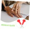 WRITWAA 2Pcs Durable Plastic Braille Pen Writing Tool for Blind Individuals Smooth Writing Stylus for Enhanced Learning and Independence for Students and Professionals view 2