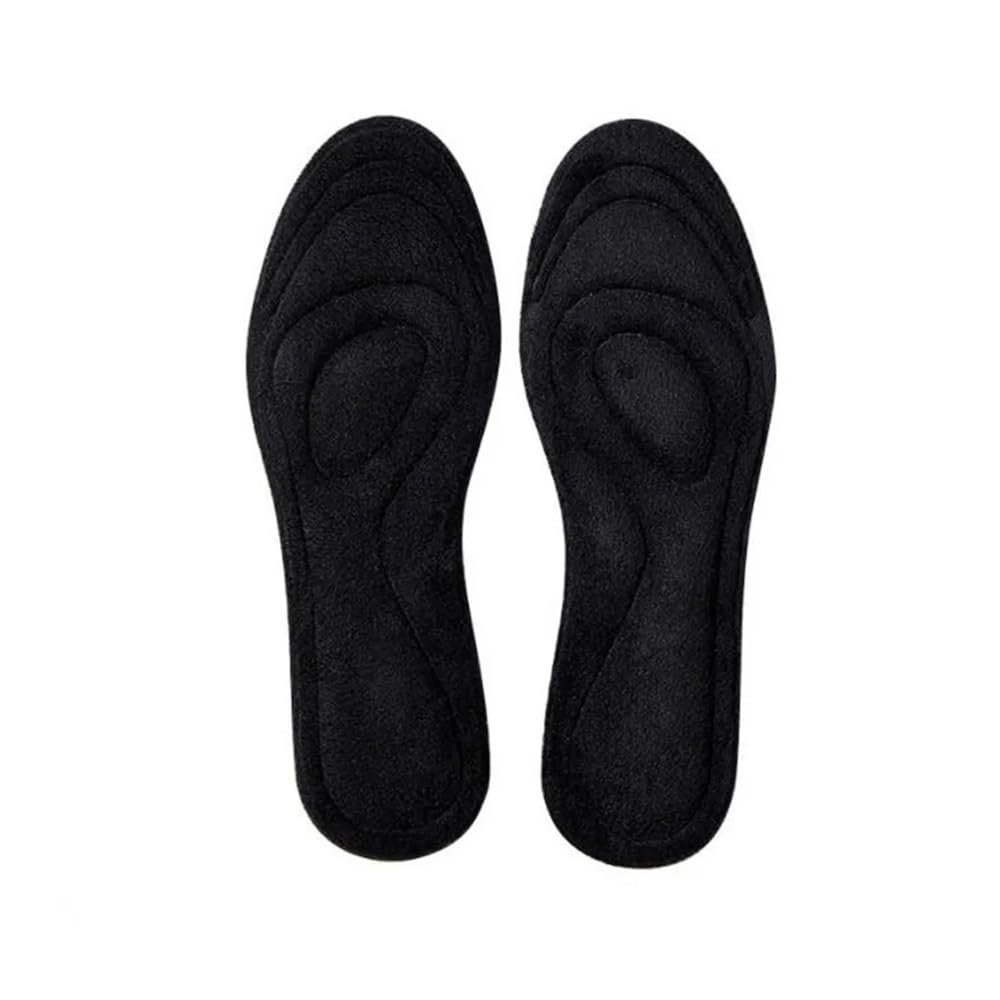 Keep Warm Fleece Insole Thicken Soft for Shoes Thicken Soft Massage Pad Cashmere Winter Thermal Insoles Man Woman Insole Insert(Black,EU39-40(250mm))