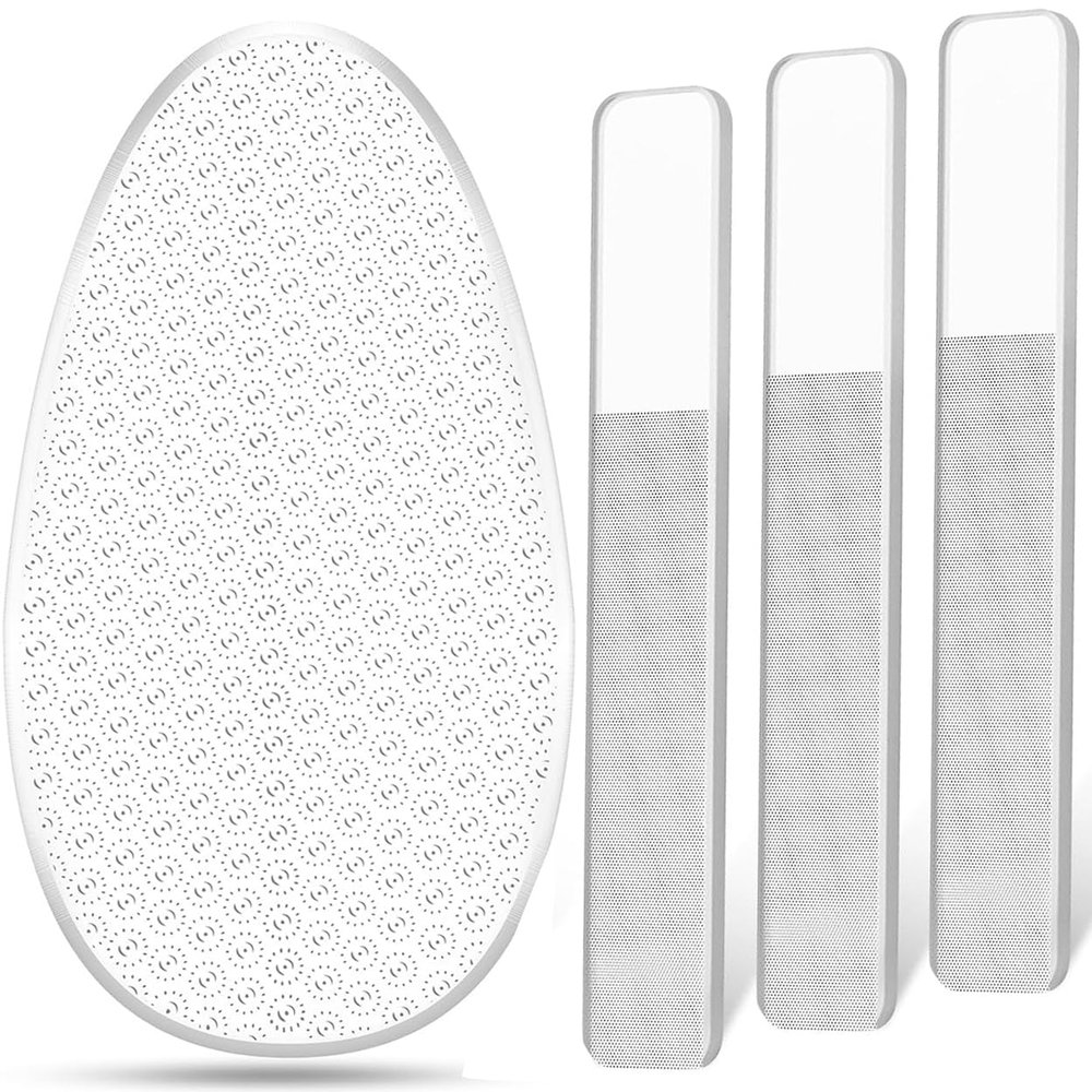 4PCS Nano Glass Foot File, Premium Callus Remover and Dead Skin Exfoliator for Smooth, Soft Feet, Professional Pedicure Tool