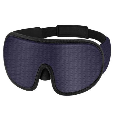3D Sleeping Mask Blockout Light Sleep Mask for Eye Soft Eye Mask for Travel Eyeshade Night Breathable Blindfold(Type-A-Blue)