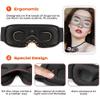 3D Sleeping Mask Blockout Light Sleep Mask for Eye Soft Eye Mask for Travel Eyeshade Night Breathable Blindfold(Type-A-Blue) view 4