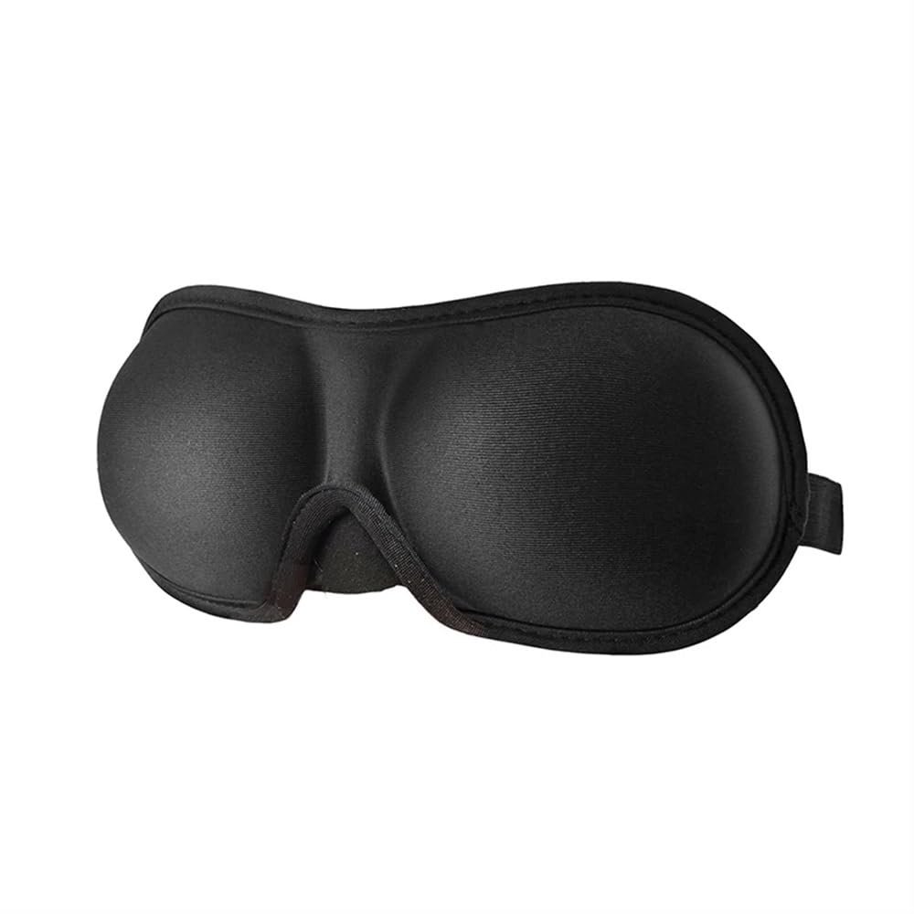 1Pcs 3D Sleep Mask Natural Sleeping Eye Mask Eyeshade Cover Shade Eye Patch Women Men Soft Portable Blindfold Travel Eyepatch(Black_3PCS)