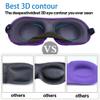 1Pcs 3D Sleep Mask Natural Sleeping Eye Mask Eyeshade Cover Shade Eye Patch Women Men Soft Portable Blindfold Travel Eyepatch(Black_3PCS) view 4