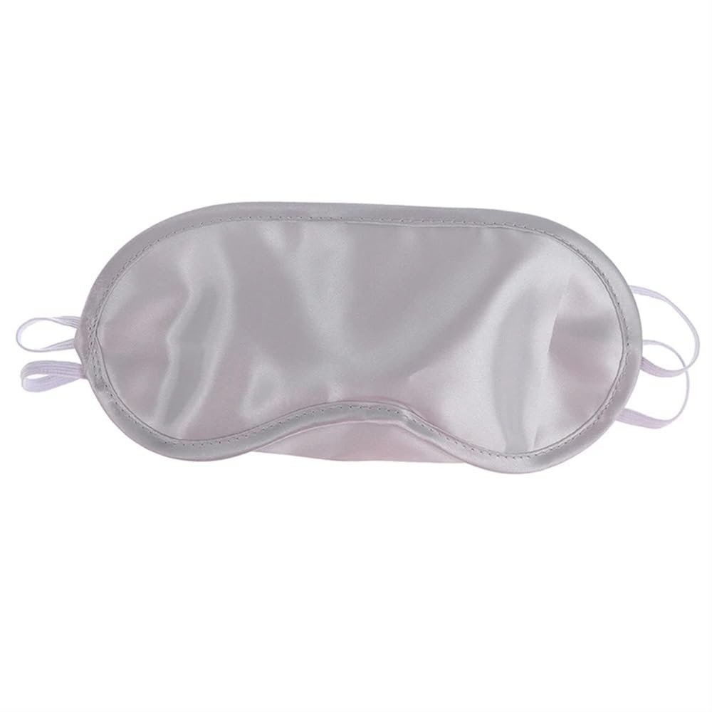 1/2/3/4PCS Silk Eye Mask Eyeshade Cover Shade Soft Blindfold Travel Eyepatch Natural Sleeping Eye Patch Sleep Mask Women Men(Silver_4PCS)