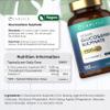 Vegan Glucosamine Sulphate 2KCl 1500mg - with 24mg Vitamin C view 3