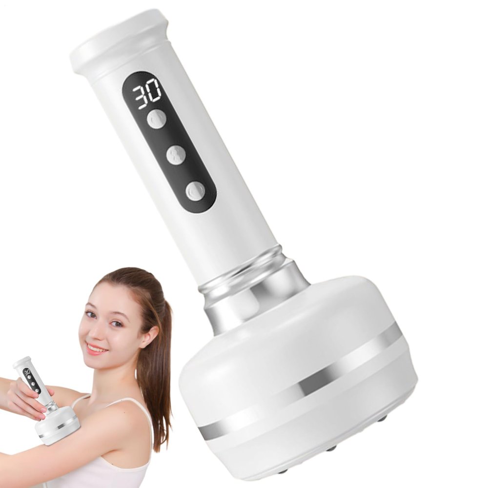 Electric Cupping Device - Deep Tissue Cupping Massager | Electric Rechargeable 3Level Adjustable Massaging Tool for Muscle Recovery Relief Sports Injury Home Body Sculpting Postpartum Care