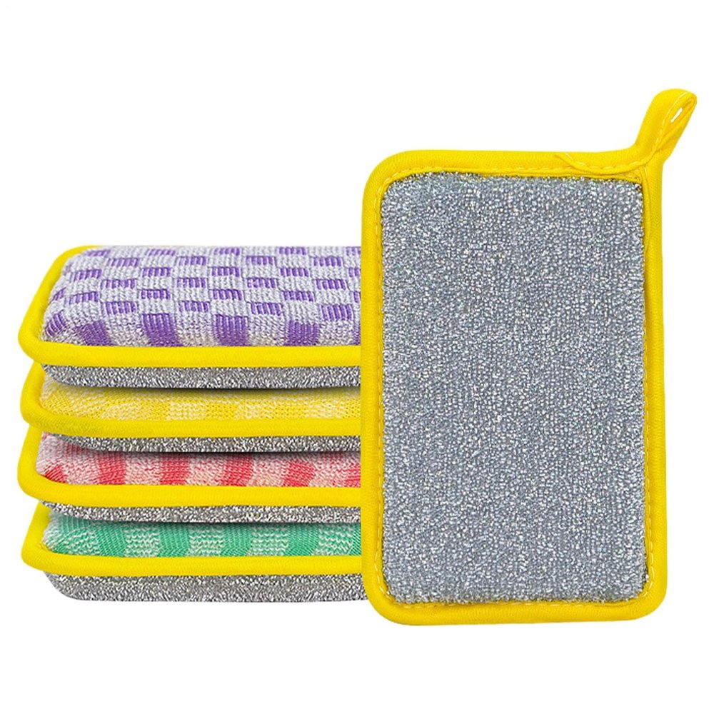 Kitchen Sponges, Cleaning Double-Sided, Multifunctional Sponges, Set of 5, Household Cleaner for Kitchen, Sink, Bathroom, Cookware