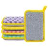 Kitchen Sponges, Cleaning Double-Sided, Multifunctional Sponges, Set of 5, Household Cleaner for Kitchen, Sink, Bathroom, Cookware view 1