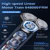 Electric Razor for Men, Men's Electric Shaver, 3-Blade Rotary Shaving System, Touch Switch, Type-C Fast Charging, LED Display, Travel Lock, 90+ Minutes Run Time view 3
