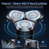 Electric Razor for Men, Men's Electric Shaver, 3-Blade Rotary Shaving System, Touch Switch, Type-C Fast Charging, LED Display, Travel Lock, 90+ Minutes Run Time view 4