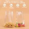 AiQInu Pack of 200 Transparent Bags with Laces, 15 x 10 cm, Small Cellophane Bags for Children's Birthday Parties view 3