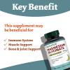 Magnesium Glycinate Supplement Capsules 300mg - 300 Counts - 100% Chelated for High Absorption Vegan Essential Mineral Supplement view 3