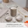 Moritz & Moritz Alhambra 6 x cereal bowls, mousse, stylish and robust porcelain bowls set for cereal, soups and salads, dishwasher safe, microwave safe, for everyday use view 3