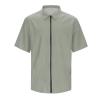 Mymyguoe Linen Shirt Men's Shirt Business Shirt Breathable Beach Shirt Regular Fit Beach Shirt Lightweight Top Short Sleeve Linen Shirt with Zip Summer Shirt Leisure Shirt Hawaiian Shirt, blue, S view 4