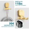 TAILI Razor Holder for Shower with Suction Cup Metal Vacuum Shower Hooks Reusable Bathroom Suction Hooks Razor Holder for Shaver Towels Robes Multipurpose Hanging 2 Packs, Square, Gold view 3