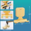 TAILI Razor Holder for Shower with Suction Cup Metal Vacuum Shower Hooks Reusable Bathroom Suction Hooks Razor Holder for Shaver Towels Robes Multipurpose Hanging 2 Packs, Square, Gold view 4