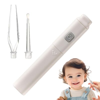 Ear Cleaner, Ear Cleaning Tool with LED Lighting, Ergonomic Ear Wax Curette with Tweezers for Home, & Travel