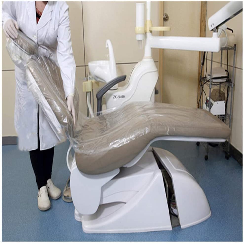 Dental Chair Cover - Disposable Clear Plastic Sleeve Protector for Dental Seat - Essential Dental Supplies