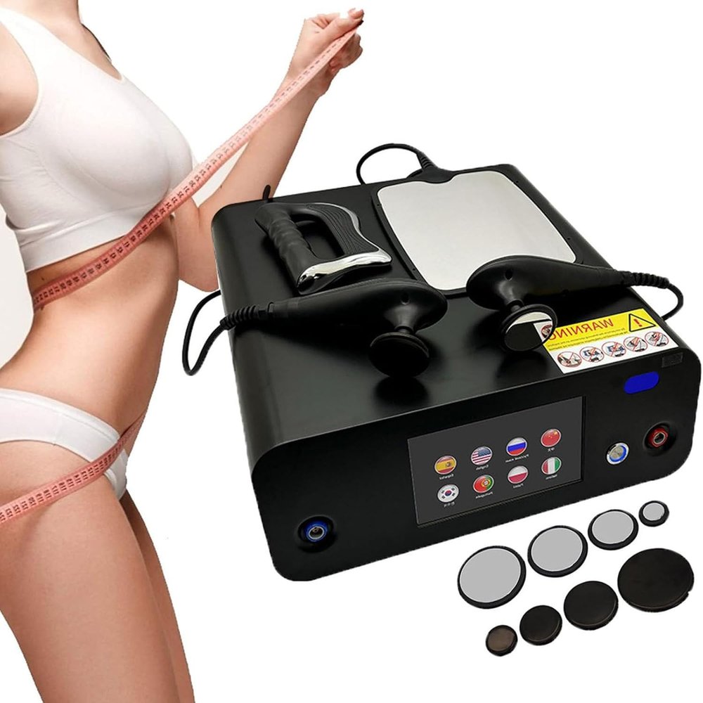 ZenSeFarin Portable Tecar Therapy Device - 448K Diathermy Body Therapy Machine - Skin Tightening Machine with 8 Working Heads - for Fever Relief and Pain Management
