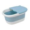 DINHEAROM Foldable Blue Children's Foot Wash Basin Made of Sturdy Pp and Tpe, Multifunctional Bath Bucket for Foot Soaking and Massage, Portable Design for Home Spa and Relaxation view 1