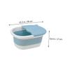 DINHEAROM Foldable Blue Children's Foot Wash Basin Made of Sturdy Pp and Tpe, Multifunctional Bath Bucket for Foot Soaking and Massage, Portable Design for Home Spa and Relaxation view 2