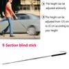 SZPLLZY Portable Blind Walking Stick, 9-Section Short Blind Cane, 125cm/49in Adjustable Cane Walking Cane for The Blind and Vision Impaired view 4