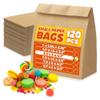 120 Pcs Versatile Small Brown Paper Bags - Brown Lunch Bags for Home and Commercial Use, Good for Sandwiches, Bread, and Cookies, Convenient Size (6.3 x 2 x 4.7"), Durable and Easy to Store view 1