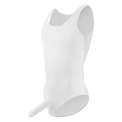 String Men's Body Sexy Stylish Flat Character Tights Underwear Jumpsuit Men's Sexy Christmas, White, One Size