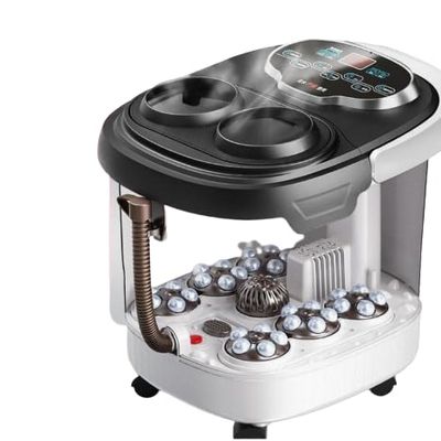 Electric Foot Spa Massager with Infrared Heating and 6 Automatic Rollers for Pain Relief and Relaxation