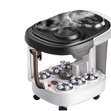 Electric Foot Spa Massager with Infrared Heating and 6 Automatic Rollers for Pain Relief and Relaxation