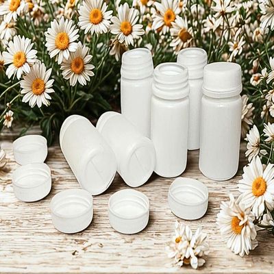 10 Pcs White 20g Plastic Pill Bottles Refillable Storage Containers, Travel Size Jars for Tablets, Vitamins, Crafts & More