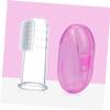 WRITWAA 18pcs Finger Toothbrush Silicone Boy Girl Boy Girl Oral Cleaning Brush and Soft Chewable Toothbrush Storage Boxes for Brushing Without Toothpaste view 4