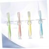 Healvian 4pcs Toothbrush Silicone Teether Training Brush Standing Suction Toothbrush for Boy Girl Boy Girl Use Bristles view 2